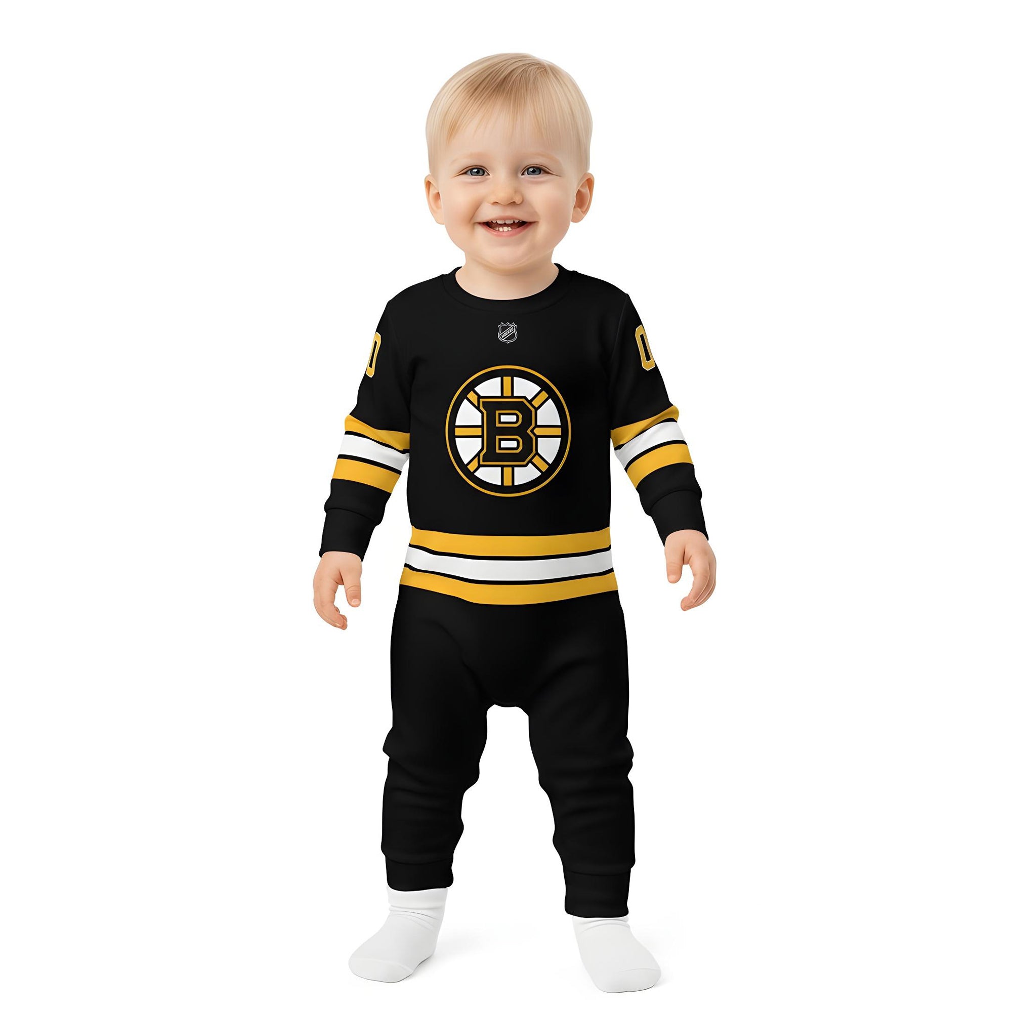 Boston Hockey Baby Jumpsuit